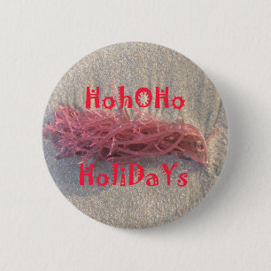 Santa HoHoHo Merry Christmas From Beach colours 2 Inch Round Button