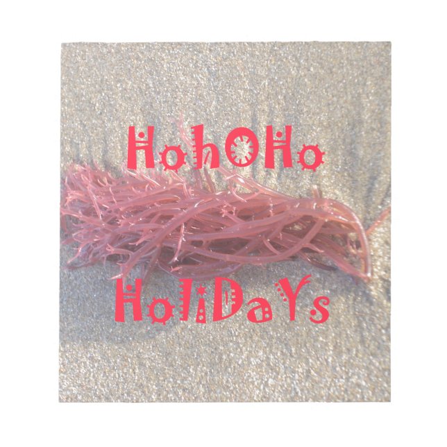 Santa HoHoHo Merry Christmas From Beach colours Notepad (Front)