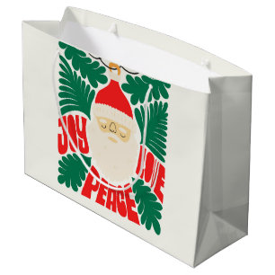Santa Holiday Large Gift Bag