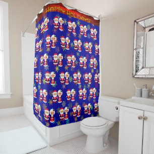 Santa - Holiday Season Shower Curtain