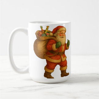 Santa Holly Merry Christmas Mug