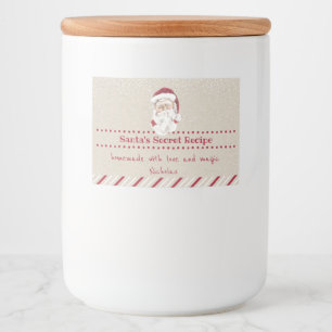 Santa Homemade Treat Food Label