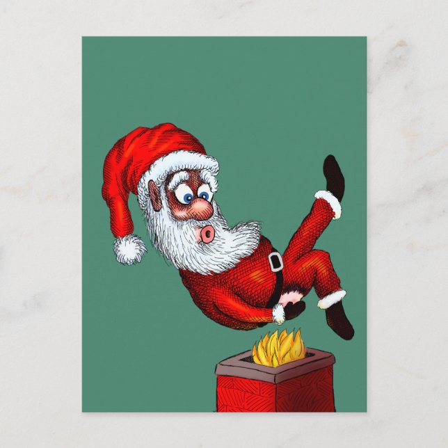Santa Hot Butt Holiday Postcard (Front)