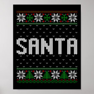 Santa I Am So Good Santa Came Twice Couples Ugly C Poster