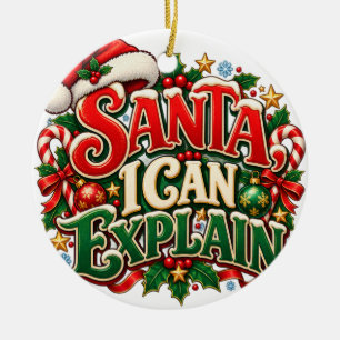 Santa I Can Explain Christmas Tree Ornament