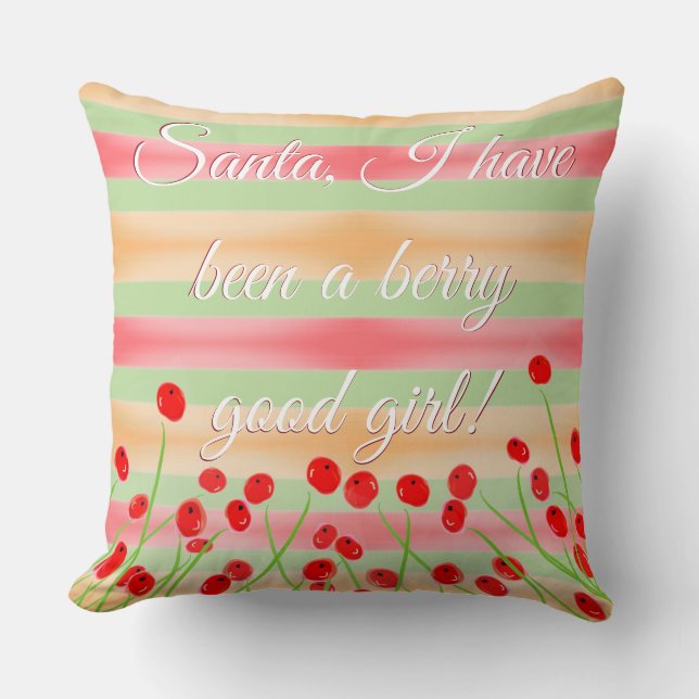 Santa I Have Been Throw Pillow (Front)