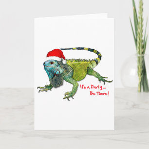 Santa Iguana Holiday Card