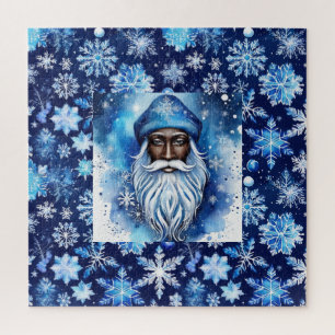 Santa in Blue Jigsaw Puzzle