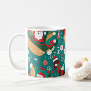 Santa in Christmas pattern Coffee Mug