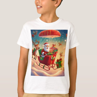 Santa in Flight: A Transformation of Holiday Cheer T-Shirt