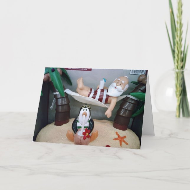 SANTA IN HAMMOCK HOLIDAY CARD (Front)