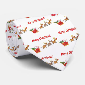 Santa in his Sleigh Tie