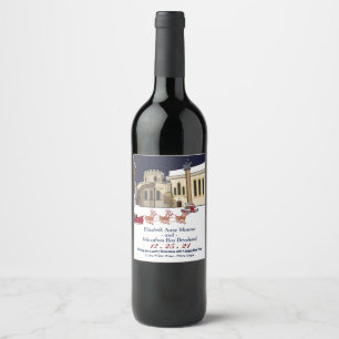 Santa In London Christmas Wine Label