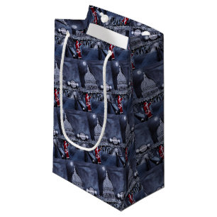 Santa in London Painting by Alfred Fox Small Gift Bag