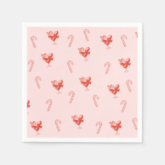 Santa in Martini Glass Napkins