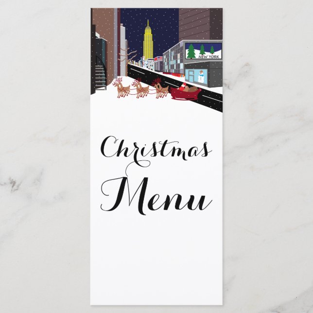 Santa In New York Christmas Menu (Front)