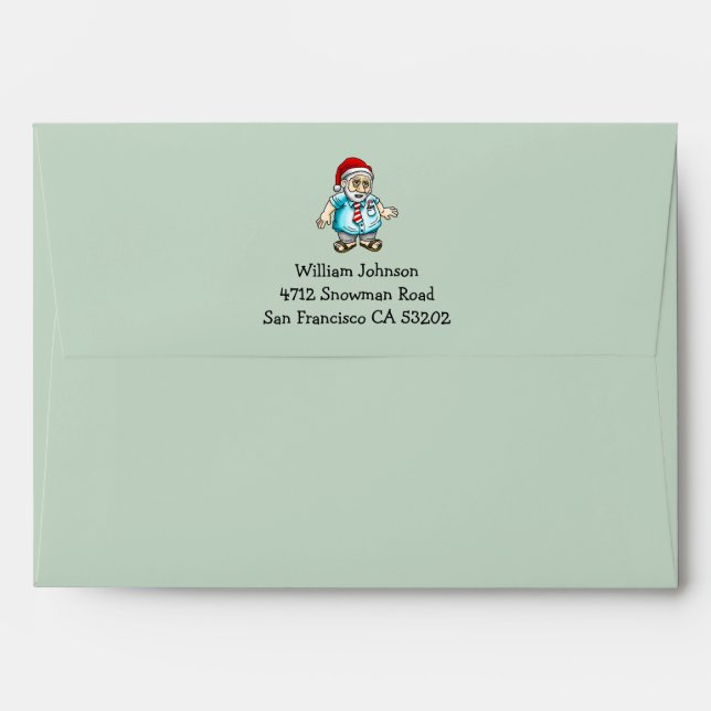 Santa in Sandals Envelope (Back (Top Flap))