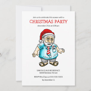Santa in Sandals Party Invitation