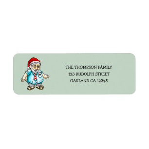 Santa in Sandals Return Address Label