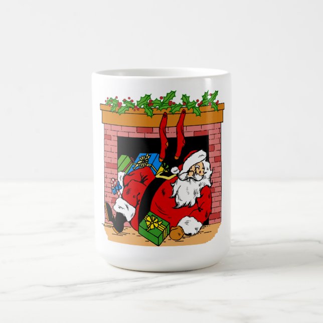 Santa in the Chimney Magic Mug (Center)