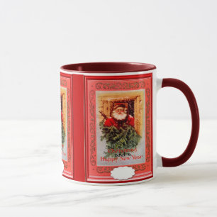 Santa in the window mug
