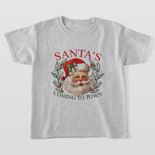 Santa in Town Kid's Christmas T-shirts