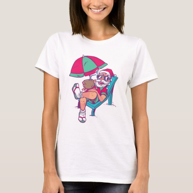 SANTA IN VACATION CHRISTMAS IN JULY  T-Shirt (Front)