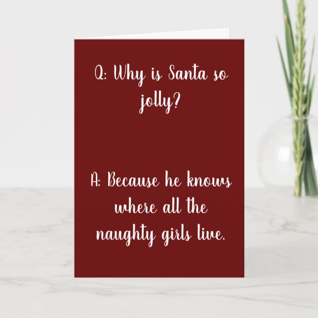 **SANTA IS A JOLLY MAN** CARD (Front)