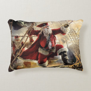 Santa Is A Pirate Accent Pillow