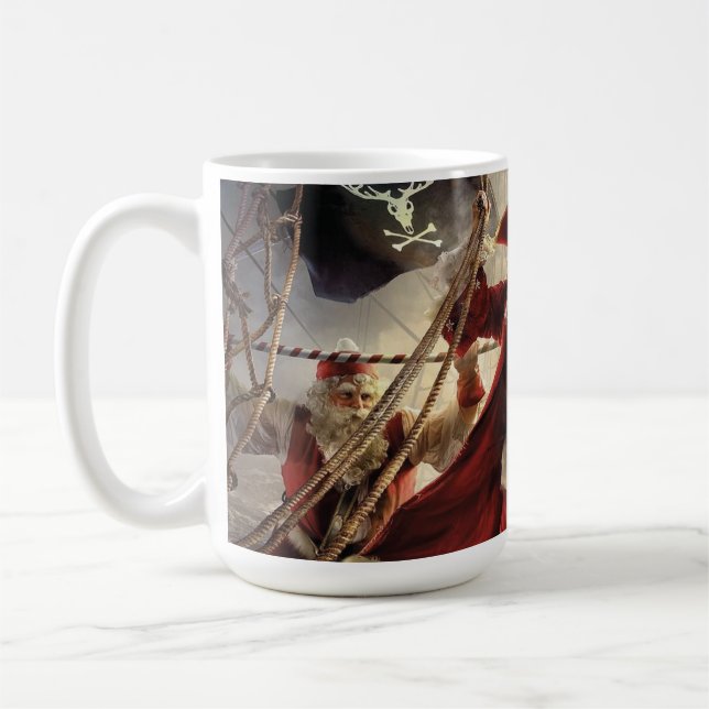 Santa Is A Pirate Coffee Mug (Left)