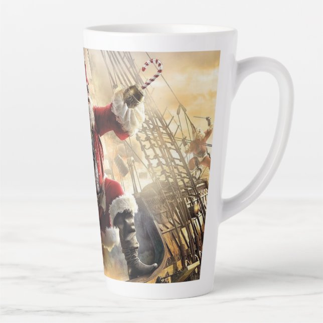 Santa Is A Pirate Latte Mug (Right)