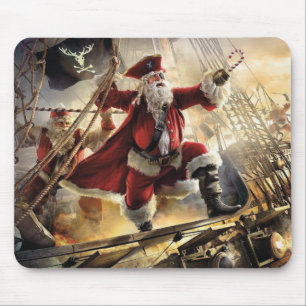 santa is a pirate mouse pad