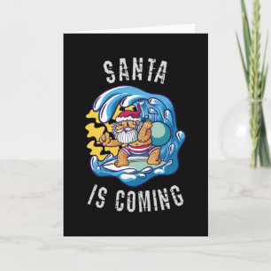 Santa is coming by Surfboard Card