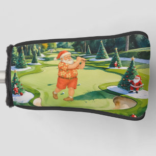 Santa is golfing Hawaii Shirt Golf Head Cover