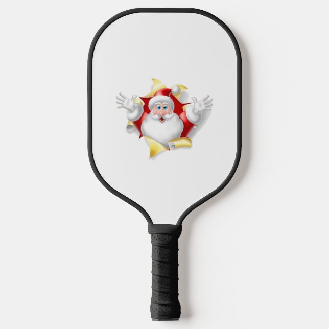 Santa is here.... Surprise Button Golf Balls Pickleball Paddle (Front)