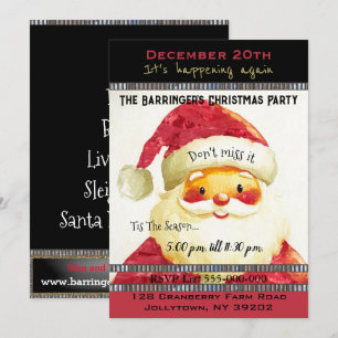 Santa is on his way Christmas Party Invitation