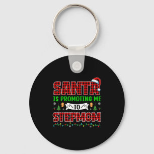 Santa Is Promoting Me To Stepmom Xmas Expecting Ne Keychain