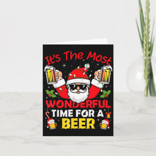Santa It's The Most Wonderful Time For A Beer Funn Card