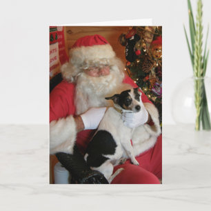 Santa & Jack Russell Holiday Card