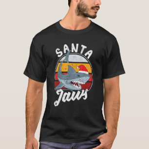 Santa Jaws Christmas Shark Claus Xmas PJs Anglers  T-Shirt