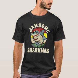 Santa Jaws  Christmas Shark   Shark Santa T-Shirt