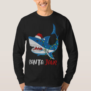 Santa Jaws Funny Christmas Shark T-Shirt