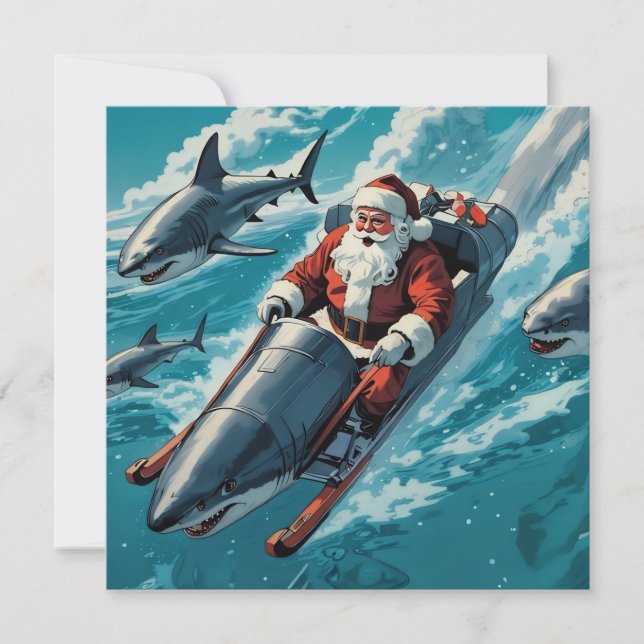 Santa Jaws  Holiday Card (Front)