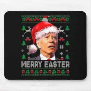 Santa Joe Biden Funny Merry Easter Christmas Ugly Mouse Pad