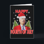 Santa Joe Biden Happy 4th Of July Funny Merry Chri Card<br><div class="desc">Santa Joe Biden Happy 4th Of July Funny Merry Christmas For Women Men</div>