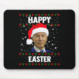 Santa Joe Biden Happy Easter Ugly Christmas Sweate Mouse Pad