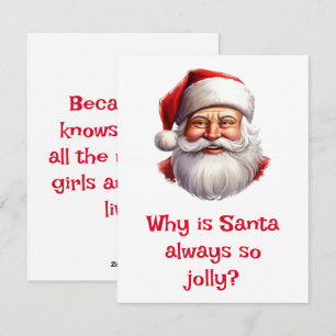 Santa Jokes Holiday Card