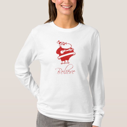Santa Jolly Laughing (believe) T-Shirt