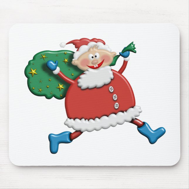 Santa Joy Design Mouse Pad (Front)