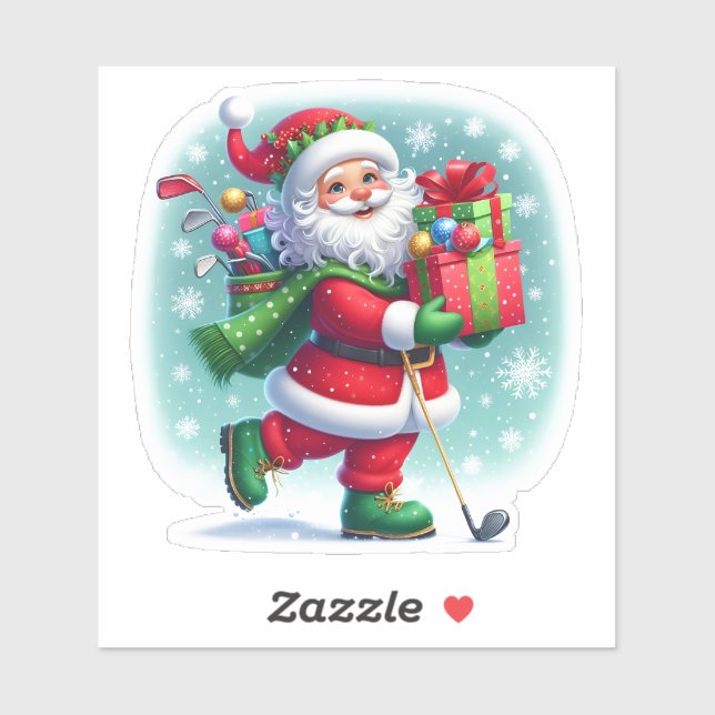 Santa Joyfully Carries Gifts and Clubs (Sheet)